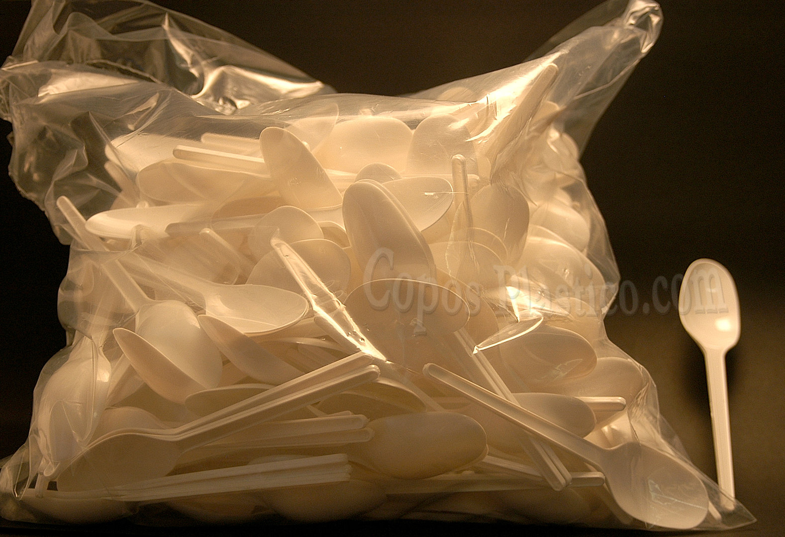 Lot de 10 grandes cuillères Picnik blanches incassables en polypropylène -  18 cm - Jour de Fête - Vaisselle Jetable Eco-Responsable - Vaisselle Jetable