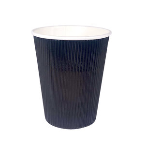 Black Corrugated Paper Cup 360ml