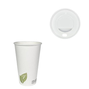 Gobelet blanc en carton boisson froide décor Splash 450ml 90mm H170mm