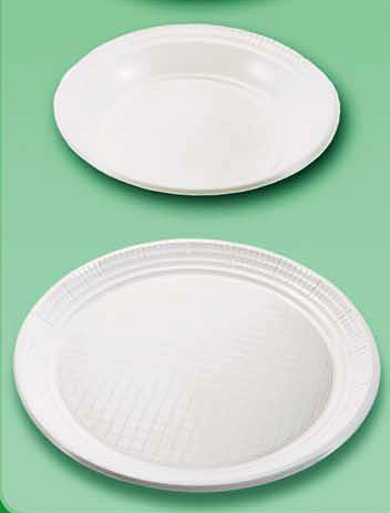 Platos desechables de Plástico Blanco de 22cm, Caja 1600 Unidades plástico  22 cm 1600 unidades - 5Sentidos