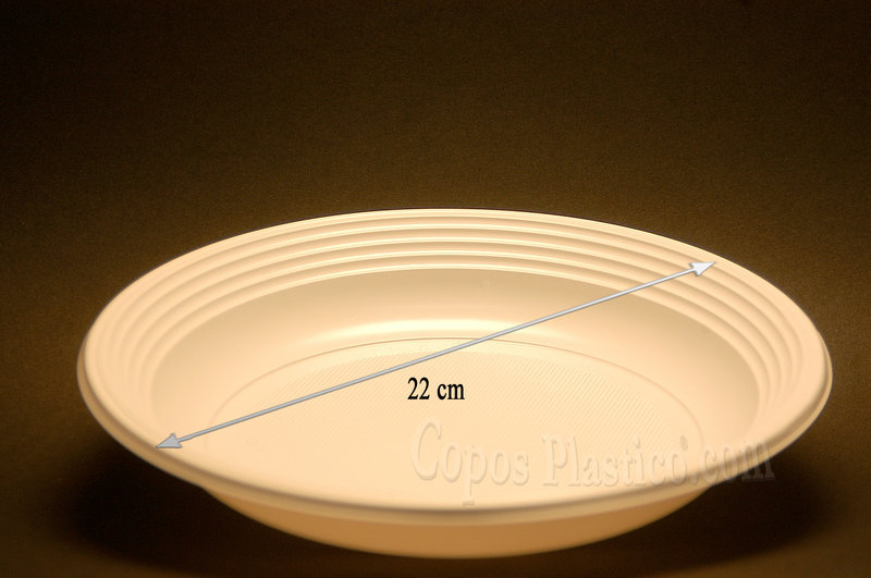 Plato Plástico Desechables DE 20,5 CM Cx 800 uni.