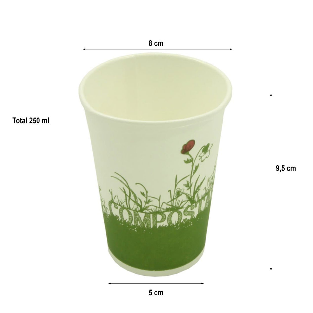 Gobelet café Biodegradable - Vaisselle jetable Ecologique - 3.90€