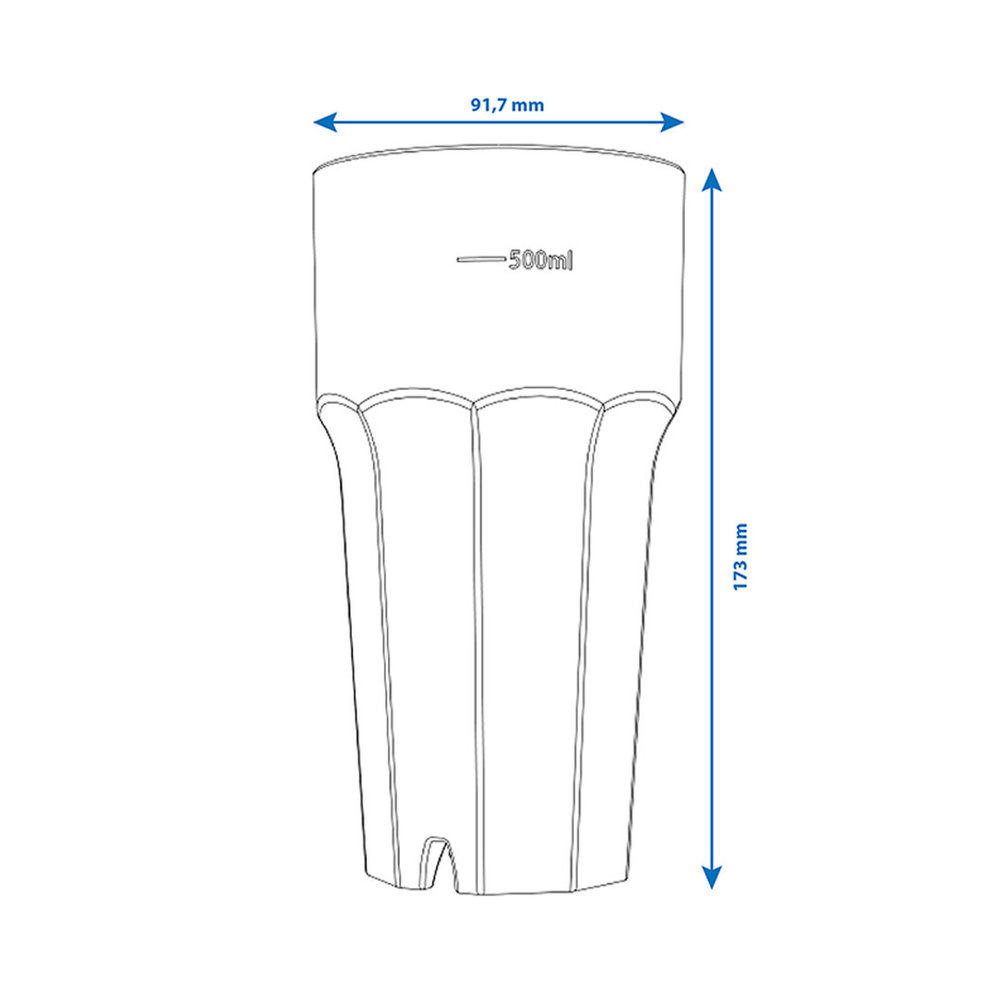 Vaso Irrompible THOR 600 ml Policarbonato (PC)