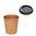 Paper Cup 100% Kraft (4Oz) 120ml w/ Black Lid “To Go”  - Pack 50 units