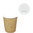 Gobelet en Carton Kraft / Natural 126ml (4Oz) avec Couvercle ToGo Blanc - Paquet 80 unités