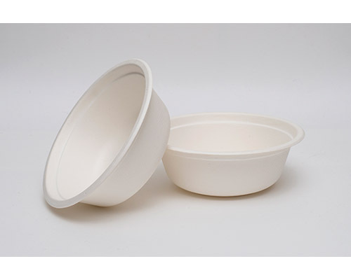 Bol Round Canne à sucre Blanc Biodégradable 400 ml