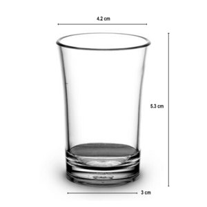 Vaso Shot 30ml irrompible RB (PC) Transparente - Caja 24 Unidades
