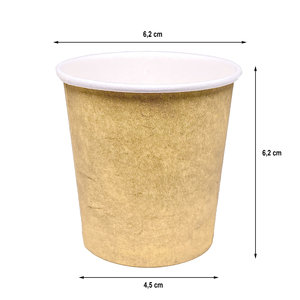 Gobelet en Carton Café Vending 110ml (4Oz) Kraft avec Couvercle Blanc “To Go” – Paquet 50 unités