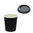 Gobelet en Carton Ondulé Noir 240ml (8Oz) avec Couvercle Noir “To Go” – Paquet 25 unités