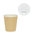 Gobelet en Carton Ondulé Kraft 360ml (12Oz) avec Couvercle Blanc “To Go” – Paquet 25 unités