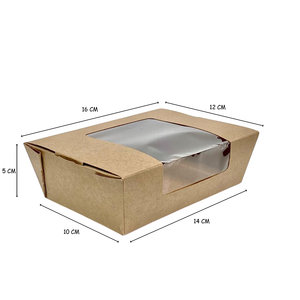 Boîte à Take Away avec fenêtre 750ml - 25 unités