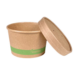 Boîte en Carton de Soupe 240ml Kraft Avec Couvercle