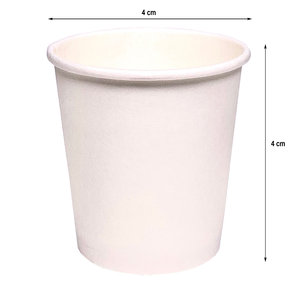 Molheira/Copo de Shot em Cartão Branco 30ml (1OZ) - Cx. Completa 3900 unidades