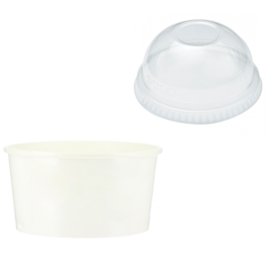 Tapa Cúpula para Vaso de Cartón para Helado 150ml
