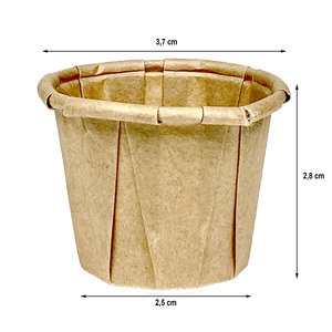 Platillo de Papel Kraft 0.75Oz - 22ml - Envase 250 unidades