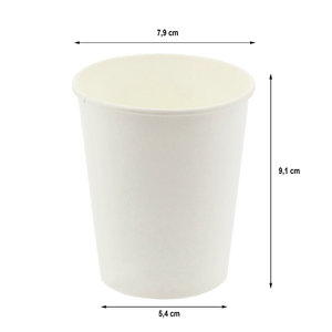 Paper Cups 240ml (8Oz) White - Box of 2000 units