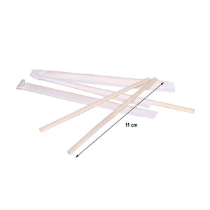 Agitador de Café 110mm Bambu Emb Individualmente - Pacote 500 unidades