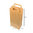 Bolsa de papel kraft con asa para botellas de 18x37+9cm - Paquete 100 unidades