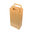 Bolsa de papel kraft con asa para botellas de 18x37+9cm - Paquete 100 unidades