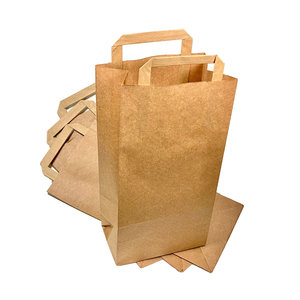 Sac en papier kraft avec anse pour bouteilles 18x37+9cm