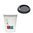 7oz White Cardboard Cup - EU Marking w/ Black ToGo Lid - Sleeve 50 units