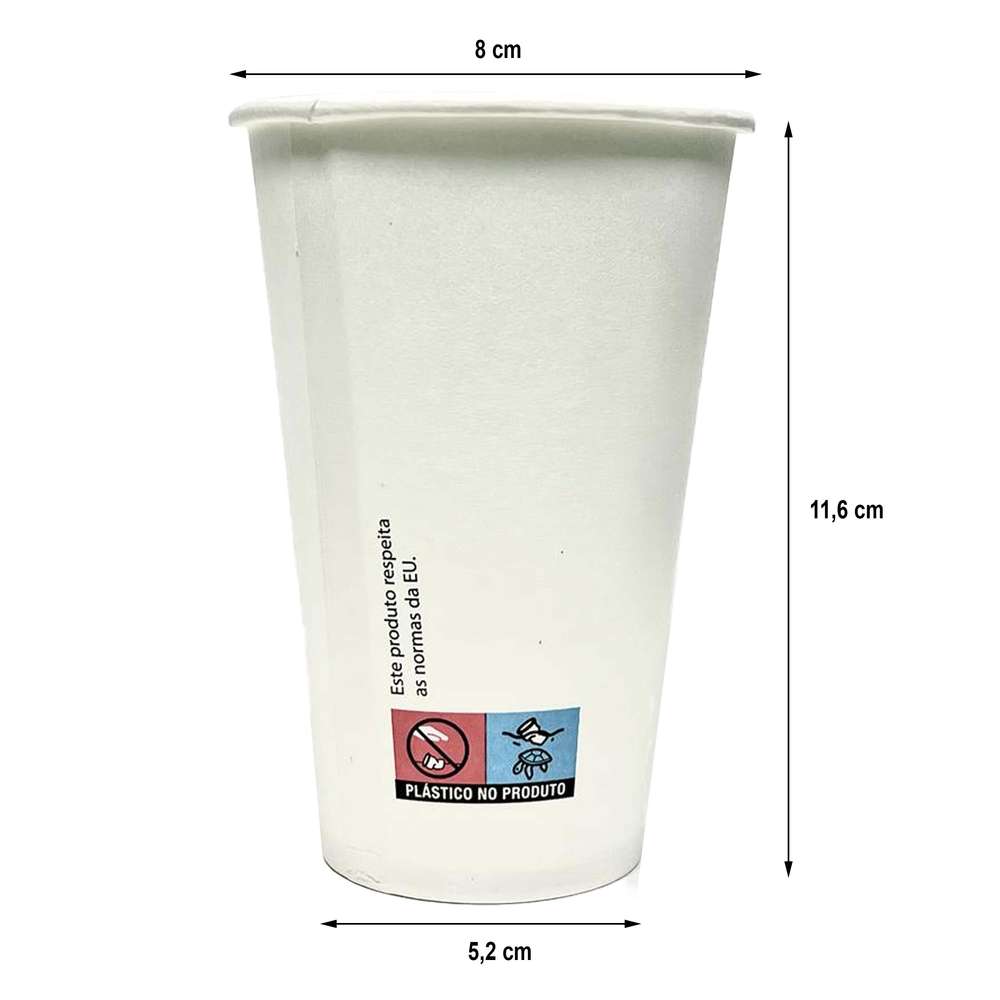 White Card Cup 350 ml (12Oz) pack of 50 units