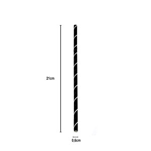 Palhinha Papel Flexivel Preta e Branca 6x210mm