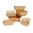 Cuvete de Madeira 145x85x50mm C/ Papel Vegetal - Pacote 50 unidades