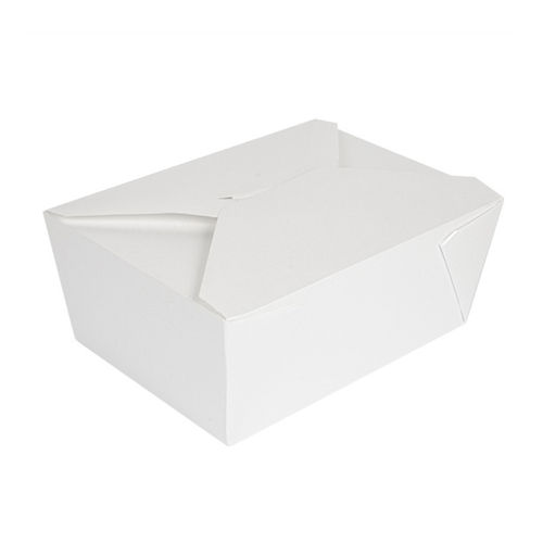 Boîte à emporter blanche 1170ml  sans plastique - Conditionnement 30 unités