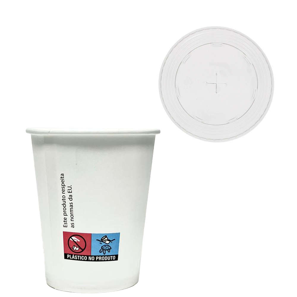 Gobelet en Carton 280ml (9Oz) Blanc Couverture de Paille - Boîte Complète 1000 Unités