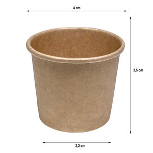 Verre à Shot en Carton Kraft 30ml (1oz) - Conditionnement 50 Unités