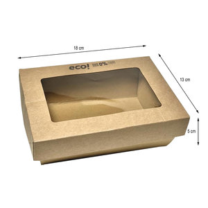 Barquette Kraft 180x130x50 Avec Couvercle