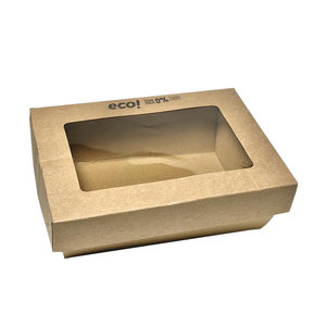 Barquette Kraft 180x130x50 Avec Couvercle