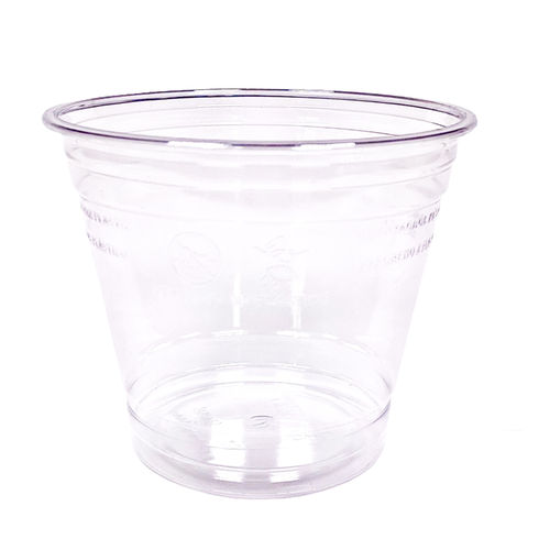 RPET Plastic Cup 280ml w/Dome Lid for Straws - Pack of 50 Units