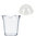 RPET 630ml Plastic Cup w/Closed Dome Lid + Divider - Pack of 50 Units