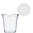 RPET 630ml Plastic Cup w/Closed Dome Lid + Divider - Pack of 50 Units