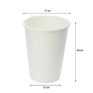 Copo Cartão Vending 210ml (7Oz) Branco - Pacote 50 Unidades